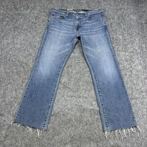 AG Adriano Goldschmied Jeans Mens 36x32 The Protege Straight Frayed Hem USA READ